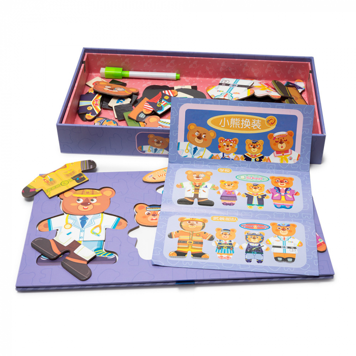 Carte Magnetica cu Puzzle - Tinutele Vestimentare ale Doctorului Ursulet Montessori [4]