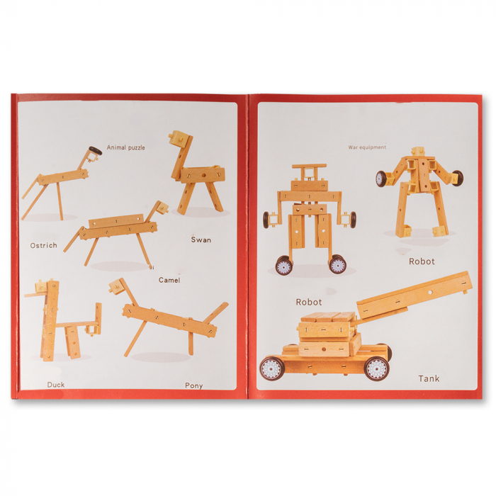 Blocuri de Constructie din Lemn - 80 Piese [4]