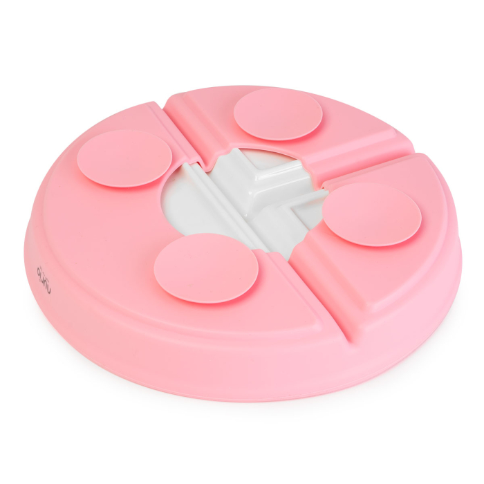Farfurie compartimentata din ceramica cu protectie din silicon Nurio -Roz [3]