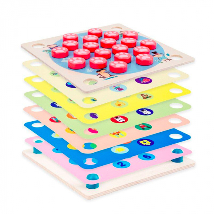 Joc din Lemn 4 in 1 "Multifunctional Memory Chess" [3]