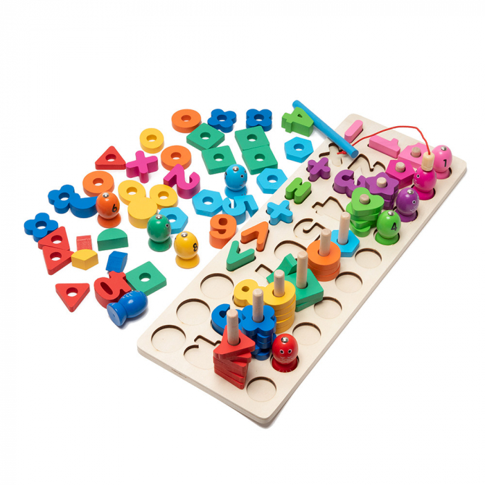 Joc Logaritmic 4 in 1 din Lemn de Numarare [4]