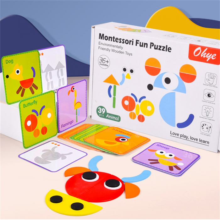 Joc Tangram Montessori Fun Puzzle Ohye [6]