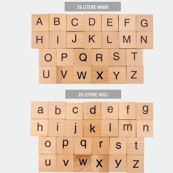 Joc Tip Puzzle din Lemn cu Carduri si Litere Montessori [11]
