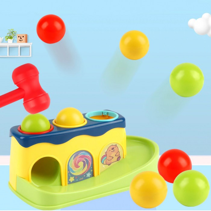 Joc Interactiv Ciocanel - Banc cu Bile si Pista [7]
