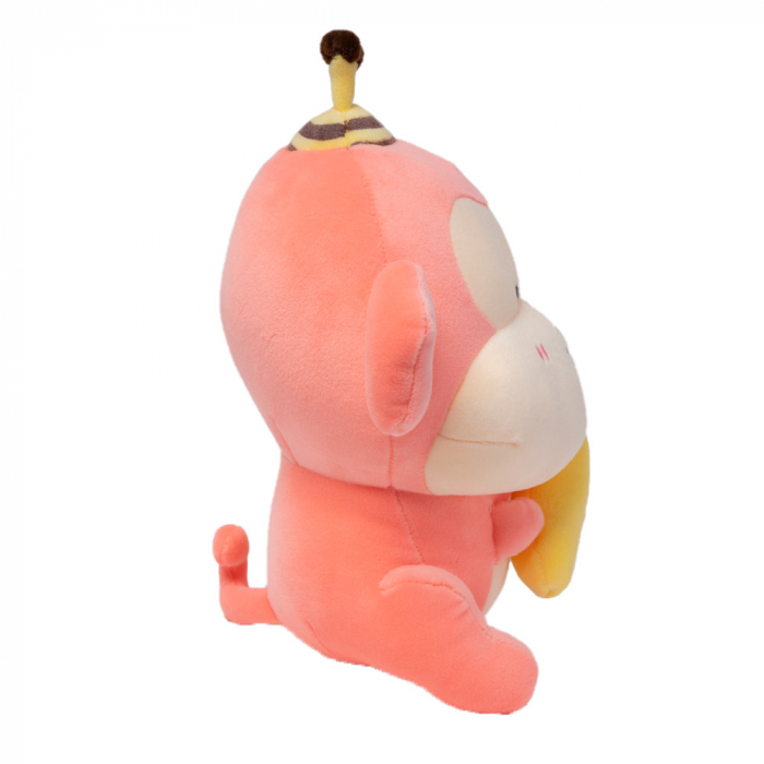Jucarie de Plus Maimuta cu Banana Roz, 23cm [2]