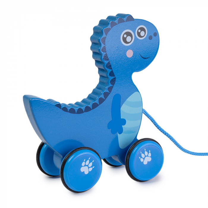 Jucarie de Tras din Lemn cu Roti - Dinozaur [2]