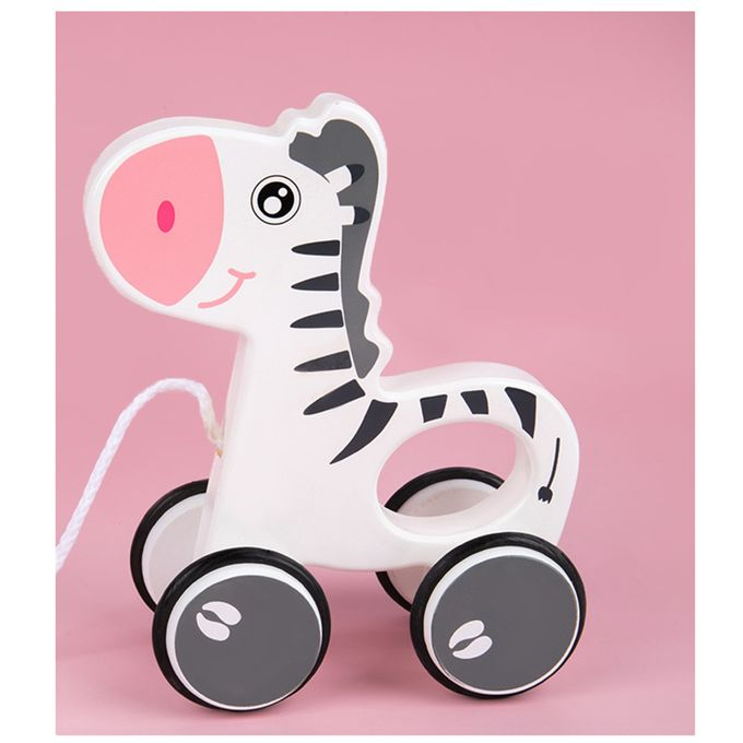 Jucarie de Tras din Lemn cu Roti - Zebra [4]