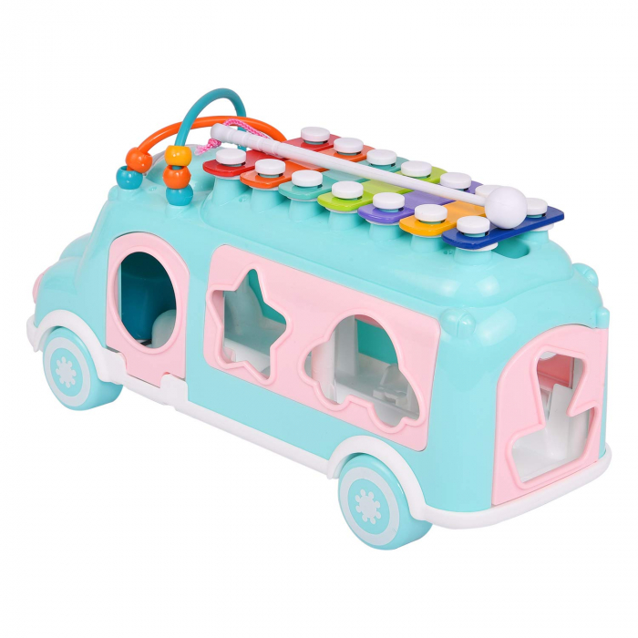 Jucarie pentru Sortare si Xilofon - Autobuz Verde [5]