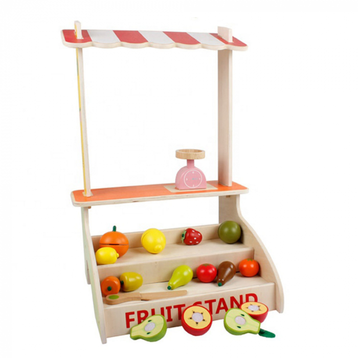 Magazin din Lemn Colorat cu Accesorii - Stand pentru Fructe [1]