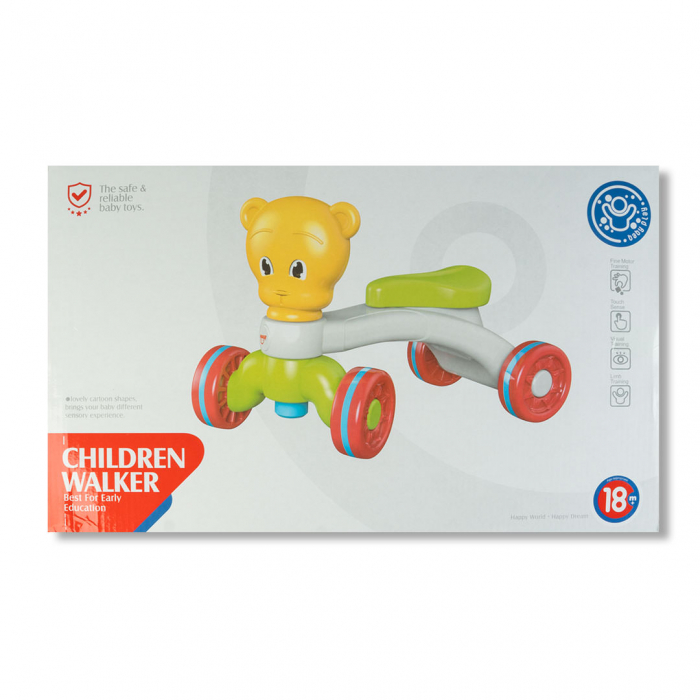 Masina de echilibru tip scuter pentru bebelusi cu 4 roti - premergator cu ochi - Huanger [7]