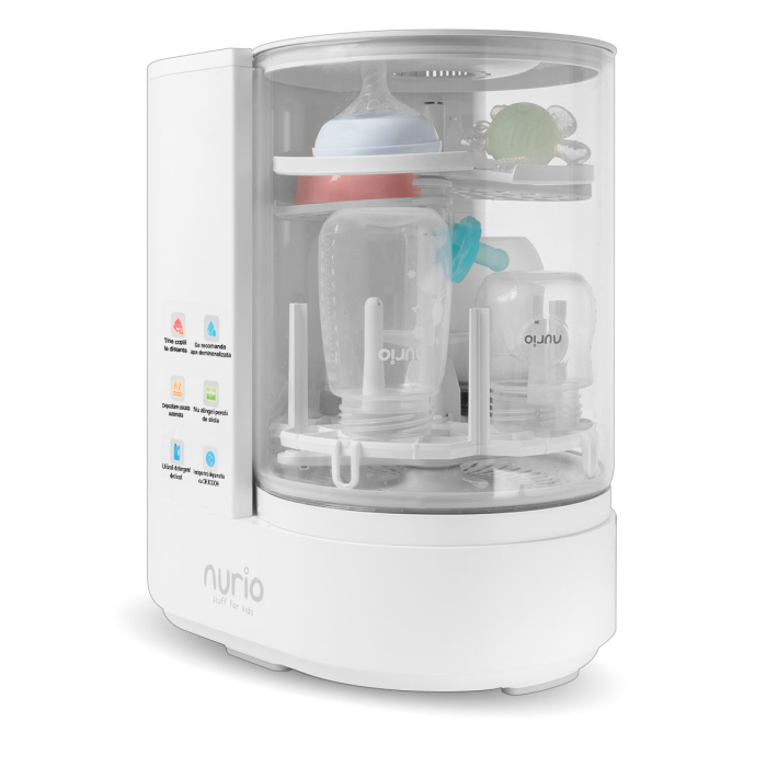 Masina Multifunctionala 4 in 1 Nurio ,   Pentru Spalarea, Sterilizarea, Uscarea si Depozitarea Biberoanelor, Tetinelor si Accesoriilor pentru Bebelusi