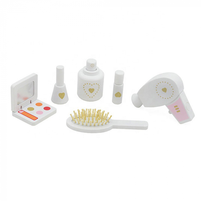 Masuta de Make Up din Lemn Alb cu scaunel si Accesorii [2]