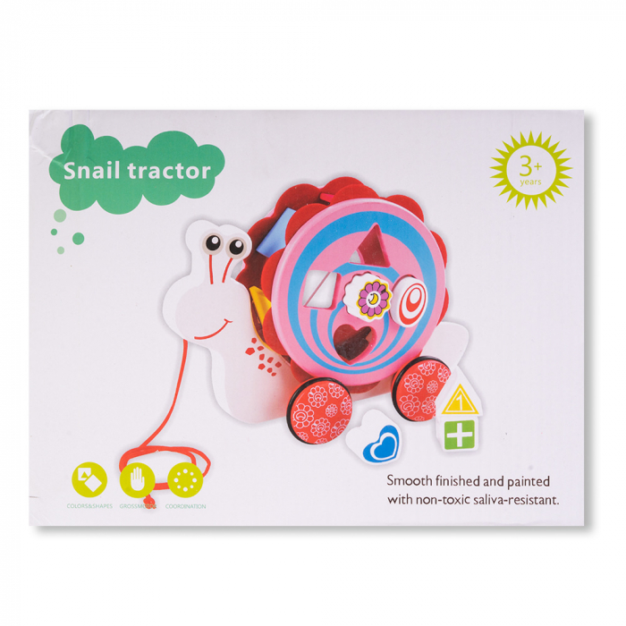 Melc - Jucarie Educativa de Tras din Lemn cu Forme [3]