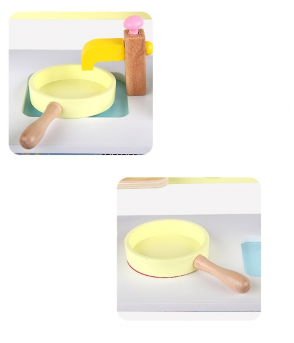 Mini Set de Bucatarie din Lemn cu Accesorii [4]