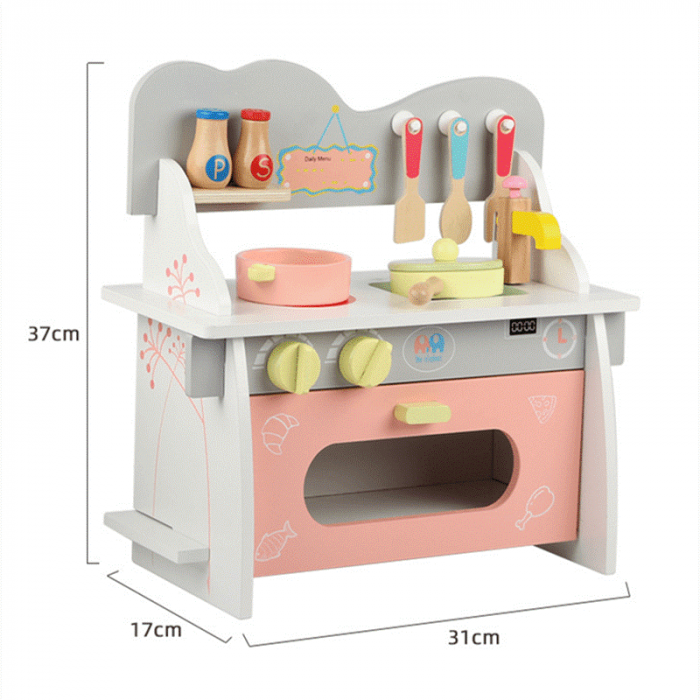 Mini Set de Bucatarie din Lemn cu Accesorii [3]