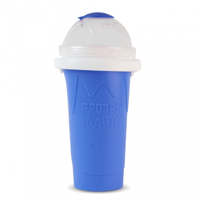 Pahar pentru Facut Slushy, MilkShake si Suc Inghetat - Albastru [2]