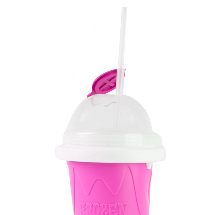 Pahar pentru Facut Slushy, MilkShake si Suc Inghetat - Roz [6]