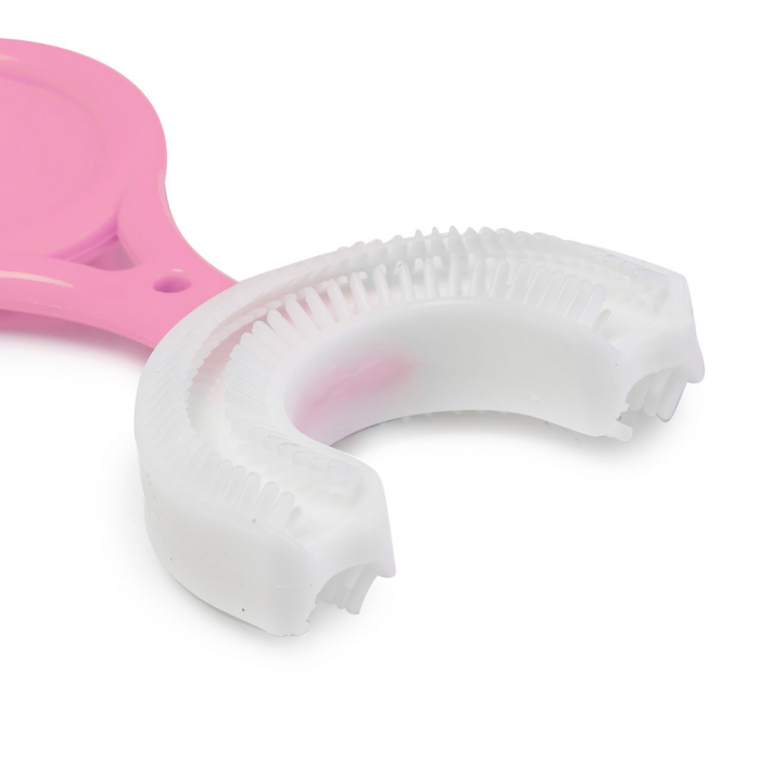 Periuta de Dinti in Forma de "U" din Silicon  - Roz [2]