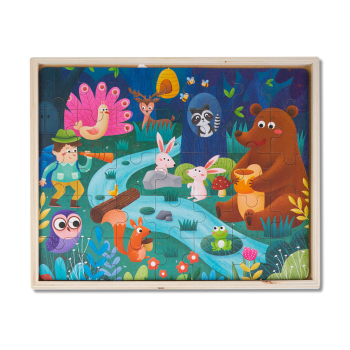 Puzzle 3 in 1 din Lemn - Ferma [2]
