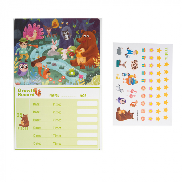 Puzzle 3 in 1 din Lemn - Ferma [5]