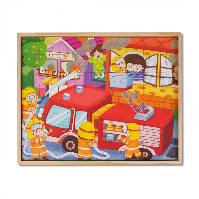 Puzzle 3 in 1 din Lemn - Masini [2]