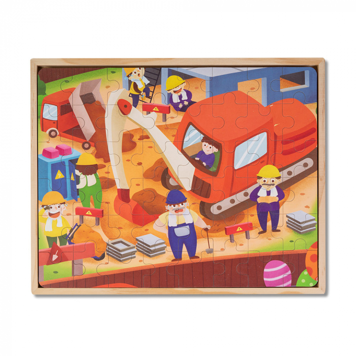 Puzzle 3 in 1 din Lemn - Masini [3]