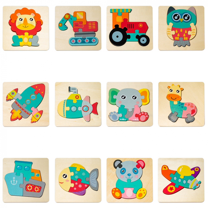 Puzzle Mic 3D din Lemn - Submarin Montessori [2]
