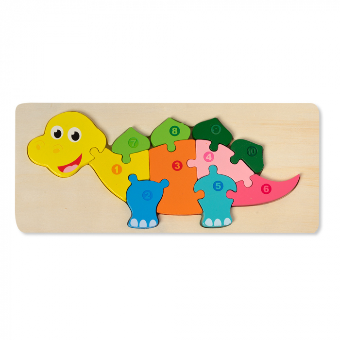Puzzle 3d din lemn - dinozaur