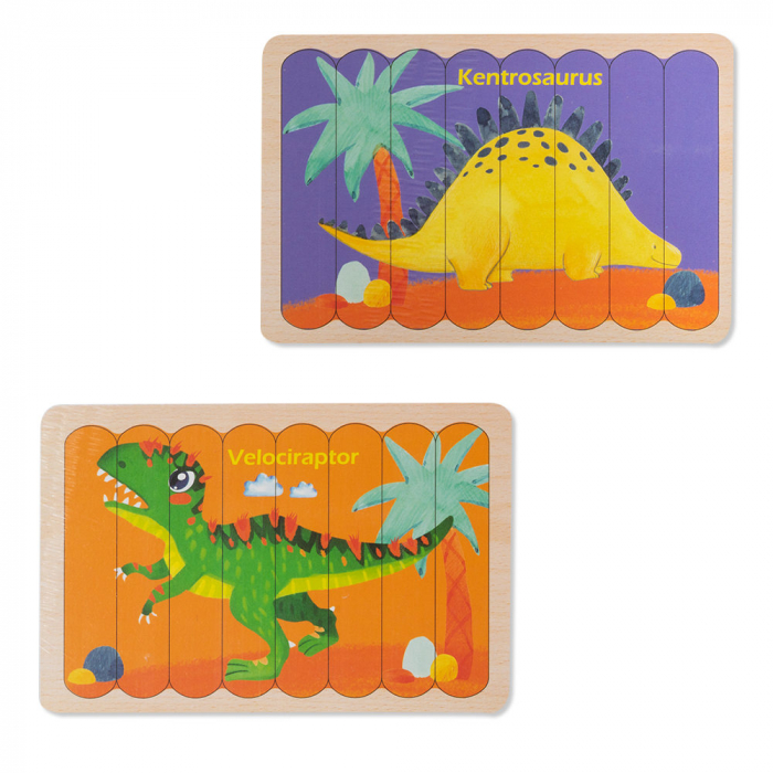 Puzzle cu Benzi de Potrivire cu Doua Fete [3]