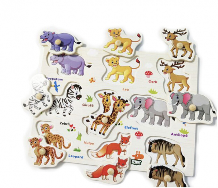 Puzzle din Lemn cu Animale [3]