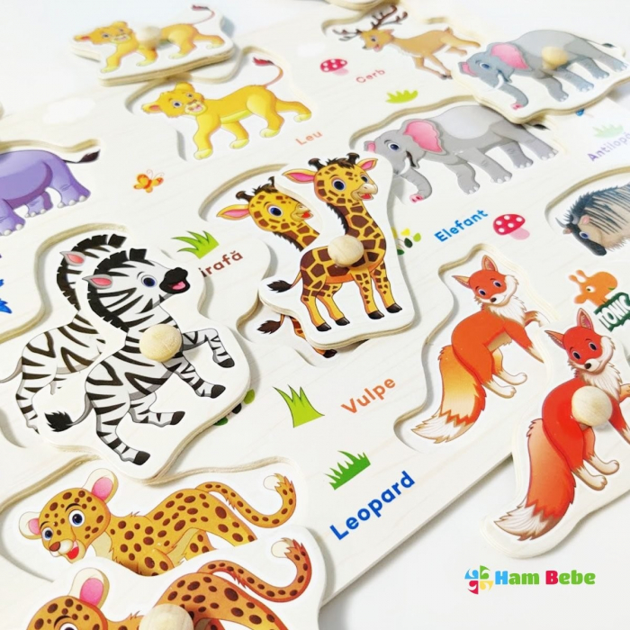 Puzzle din Lemn cu Animale [4]