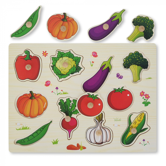 Puzzle din Lemn cu Legume [2]