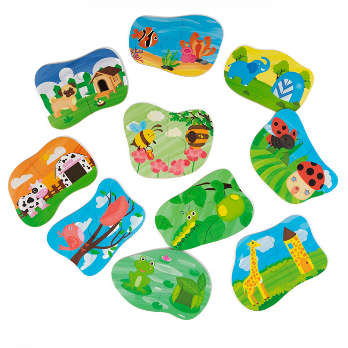 Puzzle din Lemn din Doua Piese in Cutie Metalica - Randunica [2]