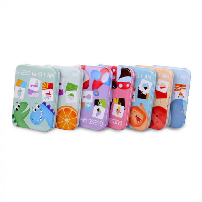 Puzzle din lemn cu Fructe in cutie Metalica Montessori [2]