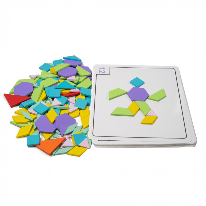 Tangram - Joc Educativ cu Piese din Lemn Montessori - RESIGILAT [2]