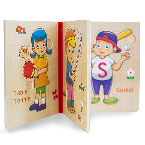 Puzzle din Lemn Tip Carte Sport [2]