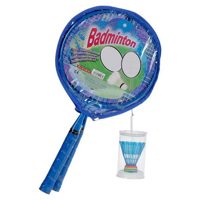 Set Rachete Badminton Plastic Albastre cu Minge 46 cm - 3 buc [2]