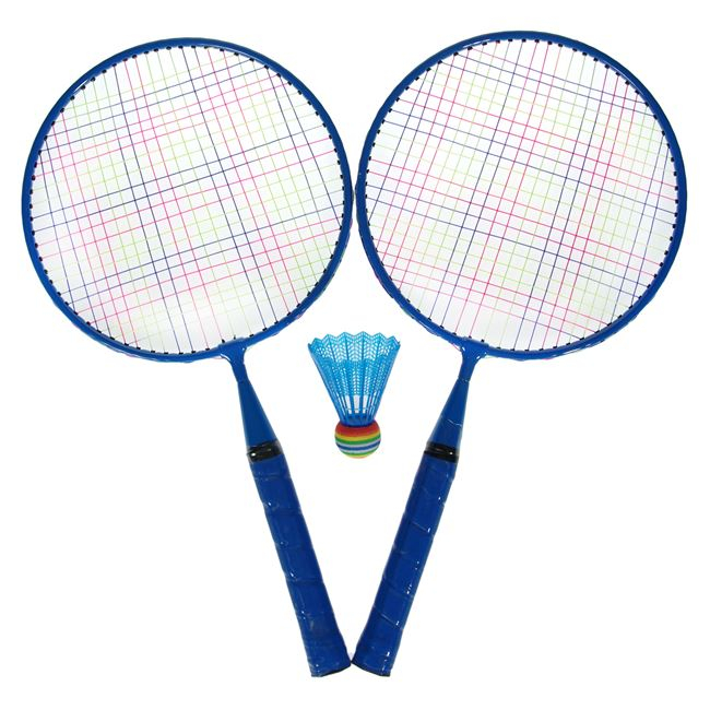 Set Rachete Badminton Plastic Albastre cu Minge 46 cm - 3 buc [1]