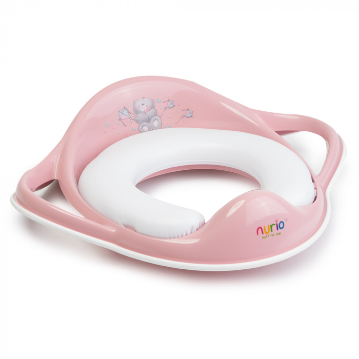 Reductor Moale pentru Toaleta Ursulet - Roz/Alb [2]