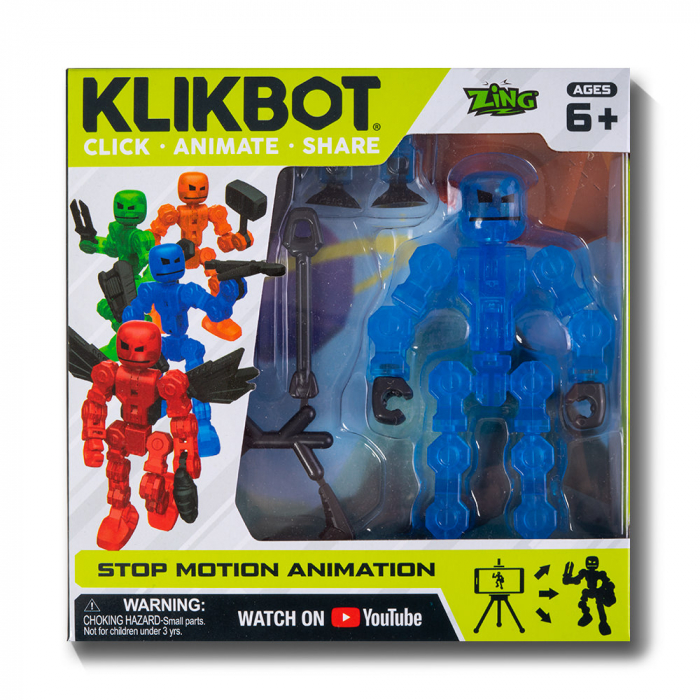 Robot articulat transformabil - figurina KlikBot - Blue [1]