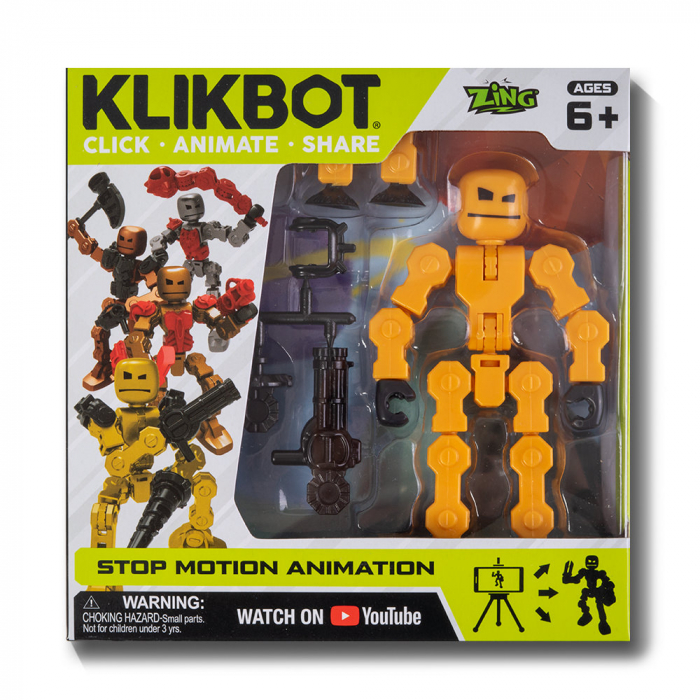 Robot articulat transformabil - figurina KlikBot - Yellow [1]