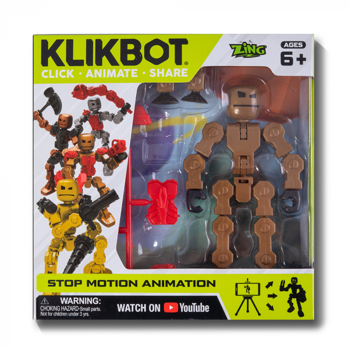 Robot articulat transformabil - figurina KlikBot - Brown [1]
