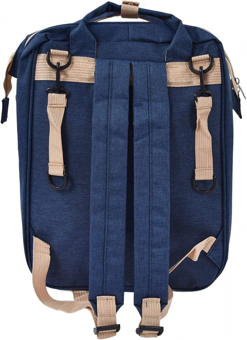Rucsac Multifunctional pentru Scutece Bebelusi cu Patut Pliabil - Albastru [6]
