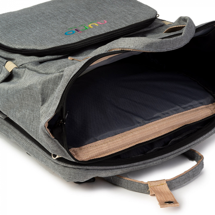 Rucsac Multifunctional pentru Scutece Bebelusi cu Patut Pliabil - Gri [2]