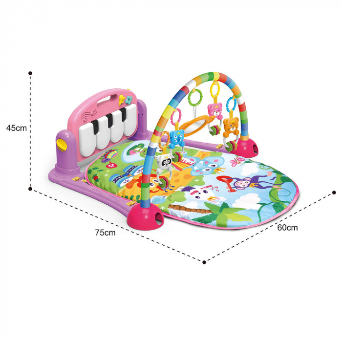Covoras Activitati  pentru Copii, cu Lumini si Sunet - Roz/Violet [7]
