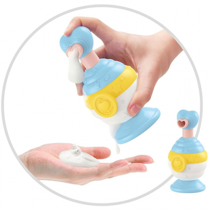 Set cu dozator de sapun cu cana si ratusca de baie - Albastru - Huanger [5]