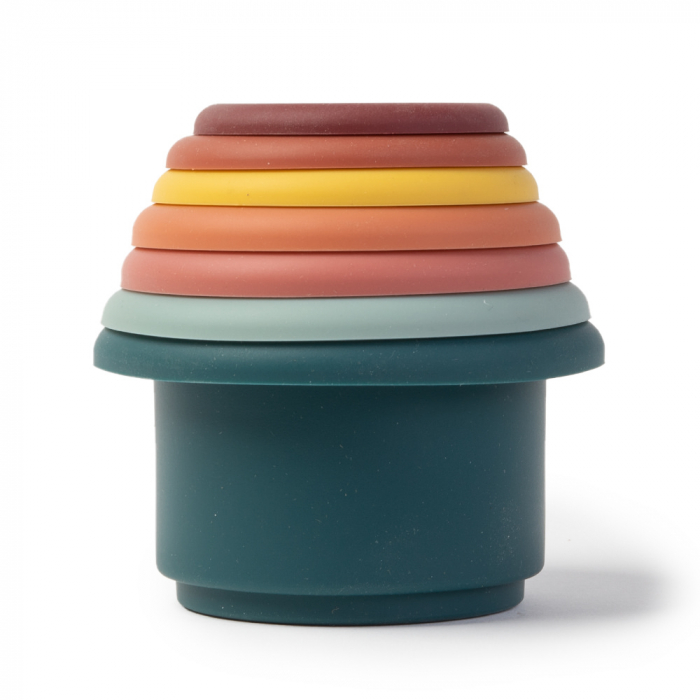 Set Jucarii Montessori Cupe pentru Stivuire din Silicon - 7 Piese [3]