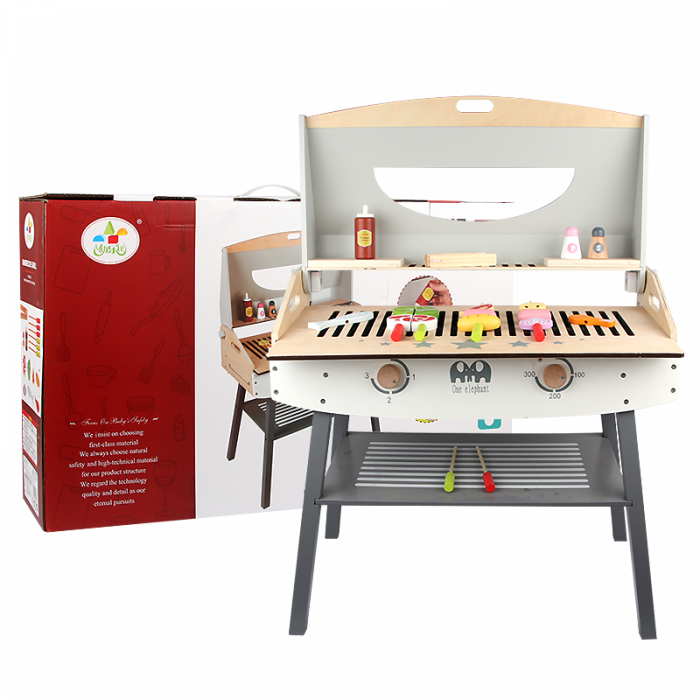 Gratar de Jucarie din Lemn Copii Barbecue - Grill de Jucarie [3]