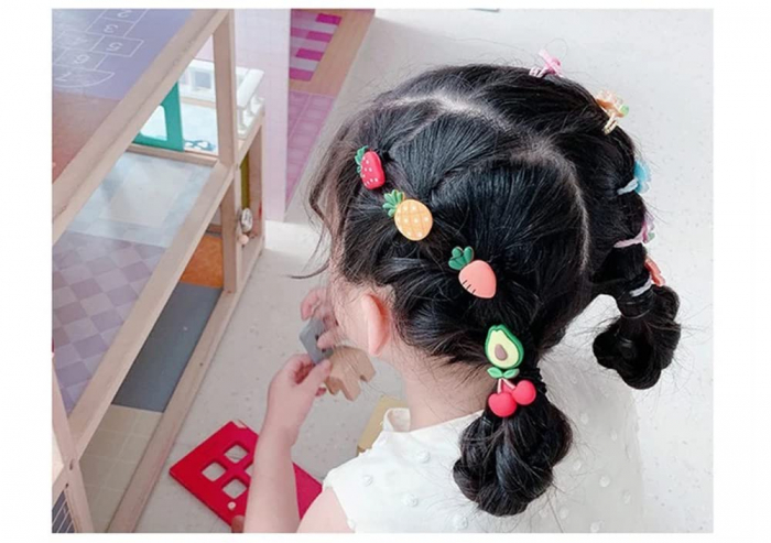 Set Elastice de Par in Cutie - Tip Legume/Fructe [4]