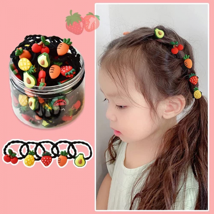 Set Elastice de Par in Cutie - Tip Legume/Fructe [3]